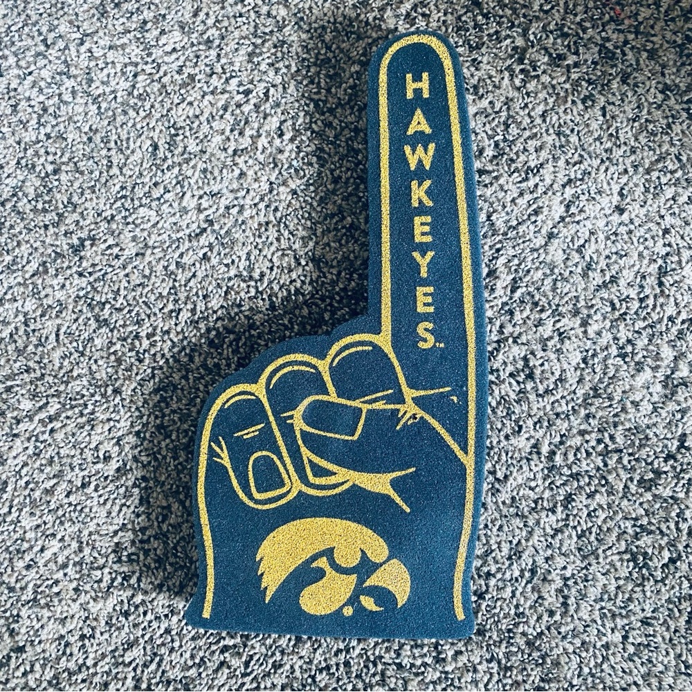 Hawkeyes Foam Finger in Blue and Gold